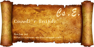 Csuvár Enikő névjegykártya